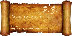 Palay Zoltán névjegykártya